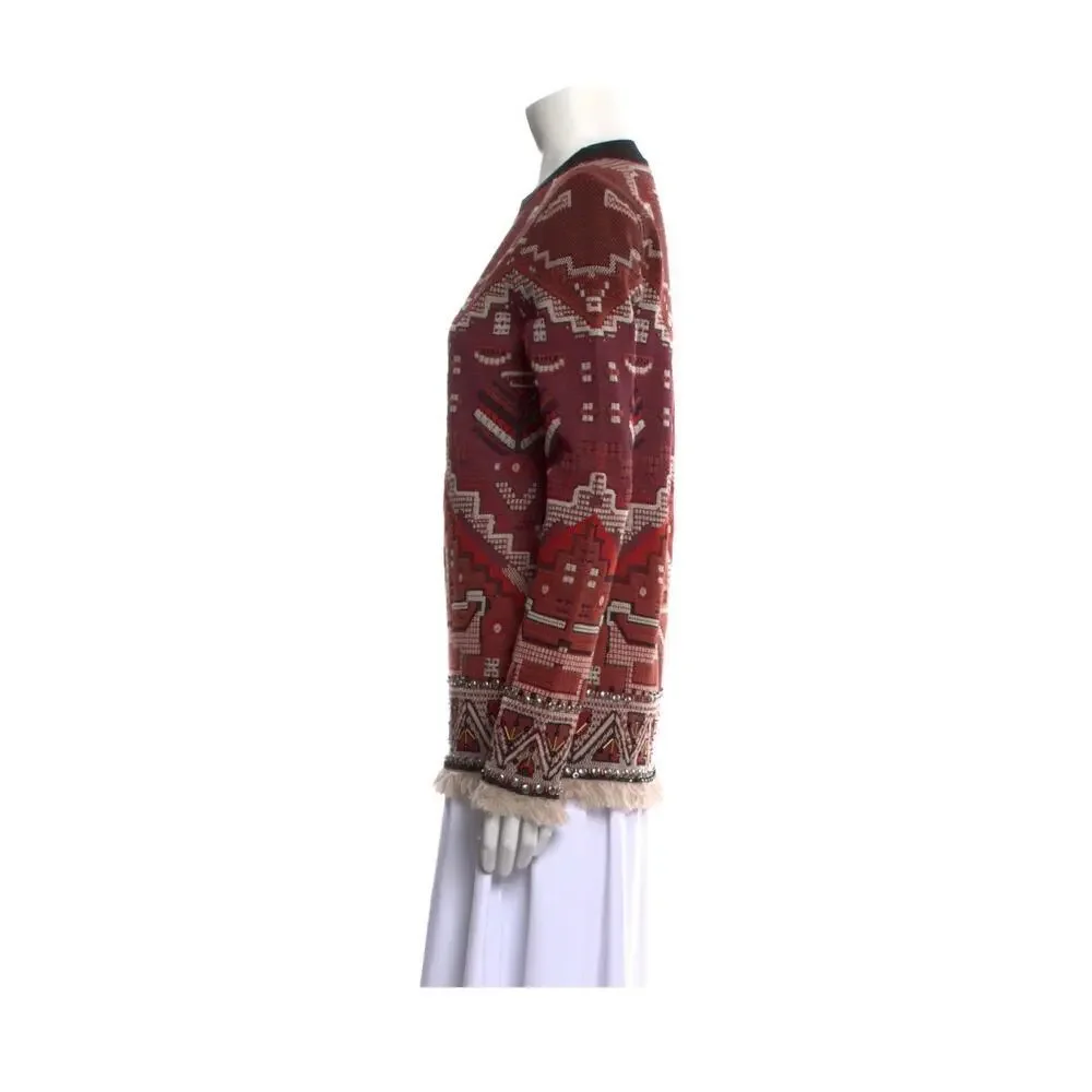 Tory Burch Embroidered Studded Sweater size small n new without tags